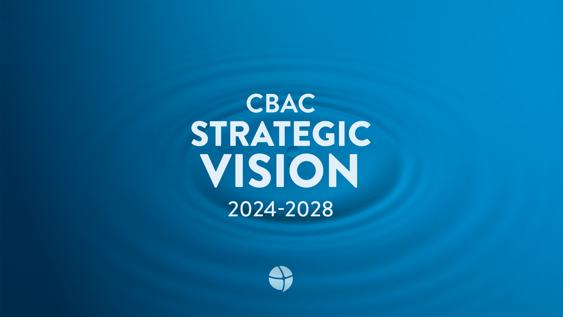 A blue cover featuring the words "CBAC Strategic Vision" on it